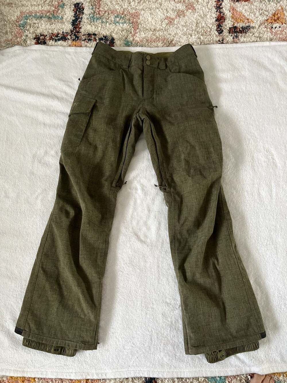 Burton Men's Covert Insulated Snowboard Pants Size S Olive Green